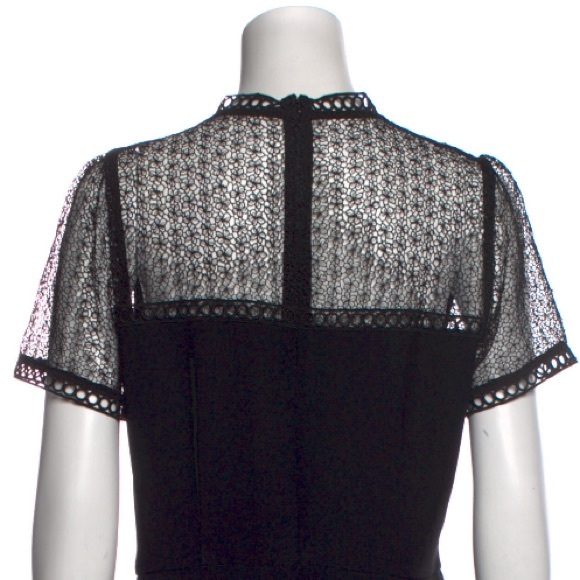 MICHAEL Michael Kors Black Lace Cap Sleeve Crew Neck Jumpsuit US 8 Medium M - Picture 5 of 5